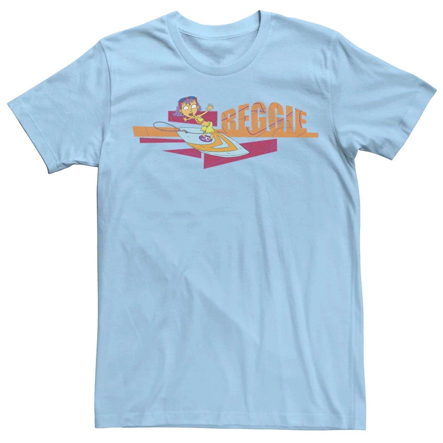 

Мужская футболка с логотипом в стиле ретро Rocket Power Reggie Surfing Licensed Character
