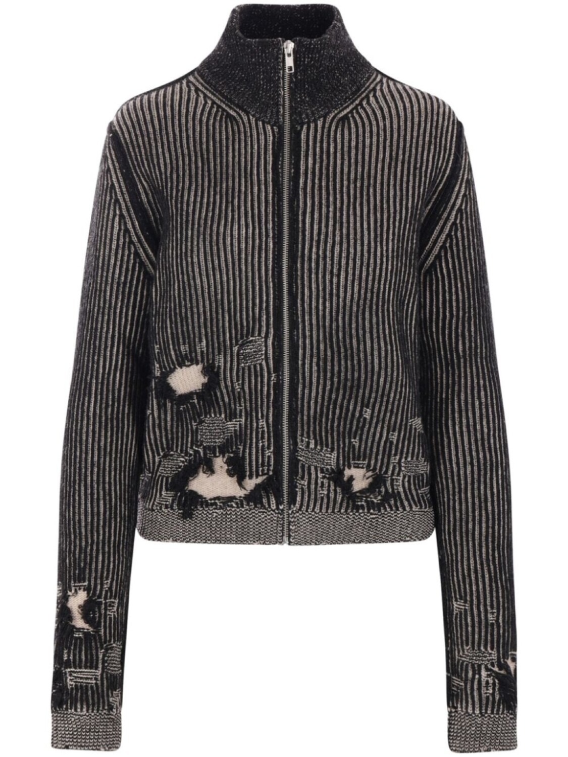 

Кардиган с эффектом потертости MM6 Maison Margiela, черный