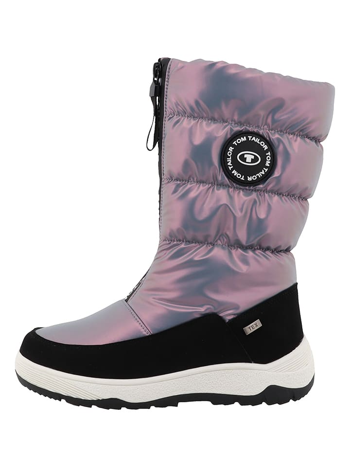 

Tom Tailor Зимние ботинки фиолетово-черного цвета