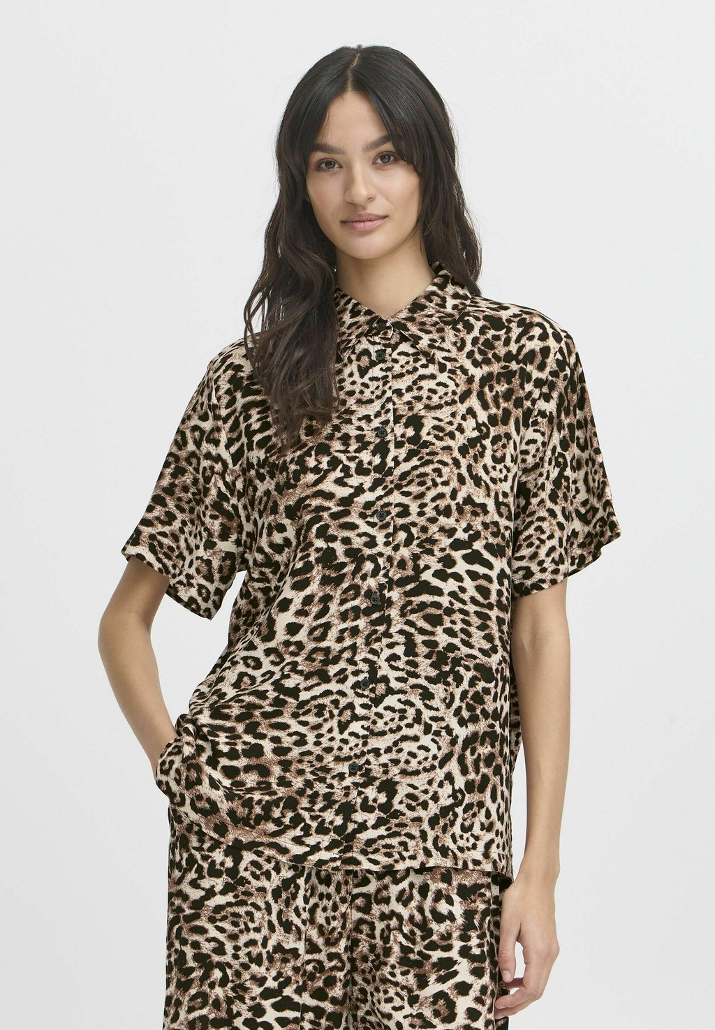 

Блузка на пуговицах BYMmmjoella b.young by Zalando, цвет Birch Leopard