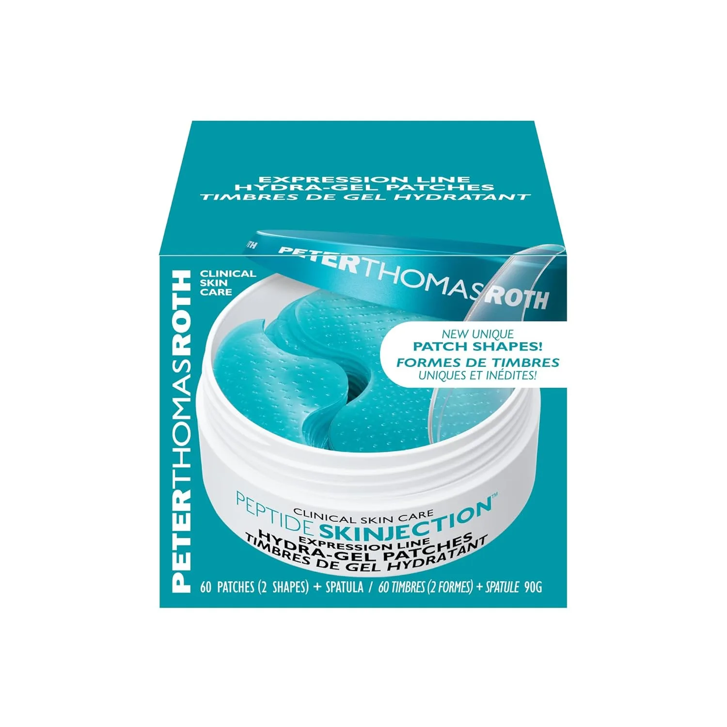 Peter Thomas Roth | Пептидные патчи Skinjection Expression Line Hydra-Gel | Разглаживающие пептидные маски для глаз от мелких морщин 60 шт. (1 шт.) — фото 2