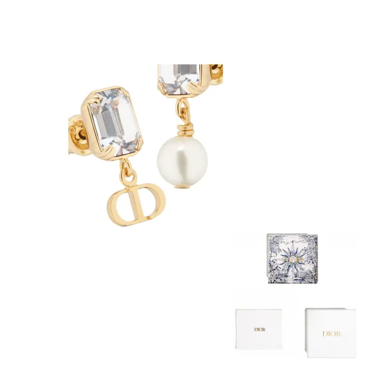 

DIOR Золотые металлические серьги Women's Gold