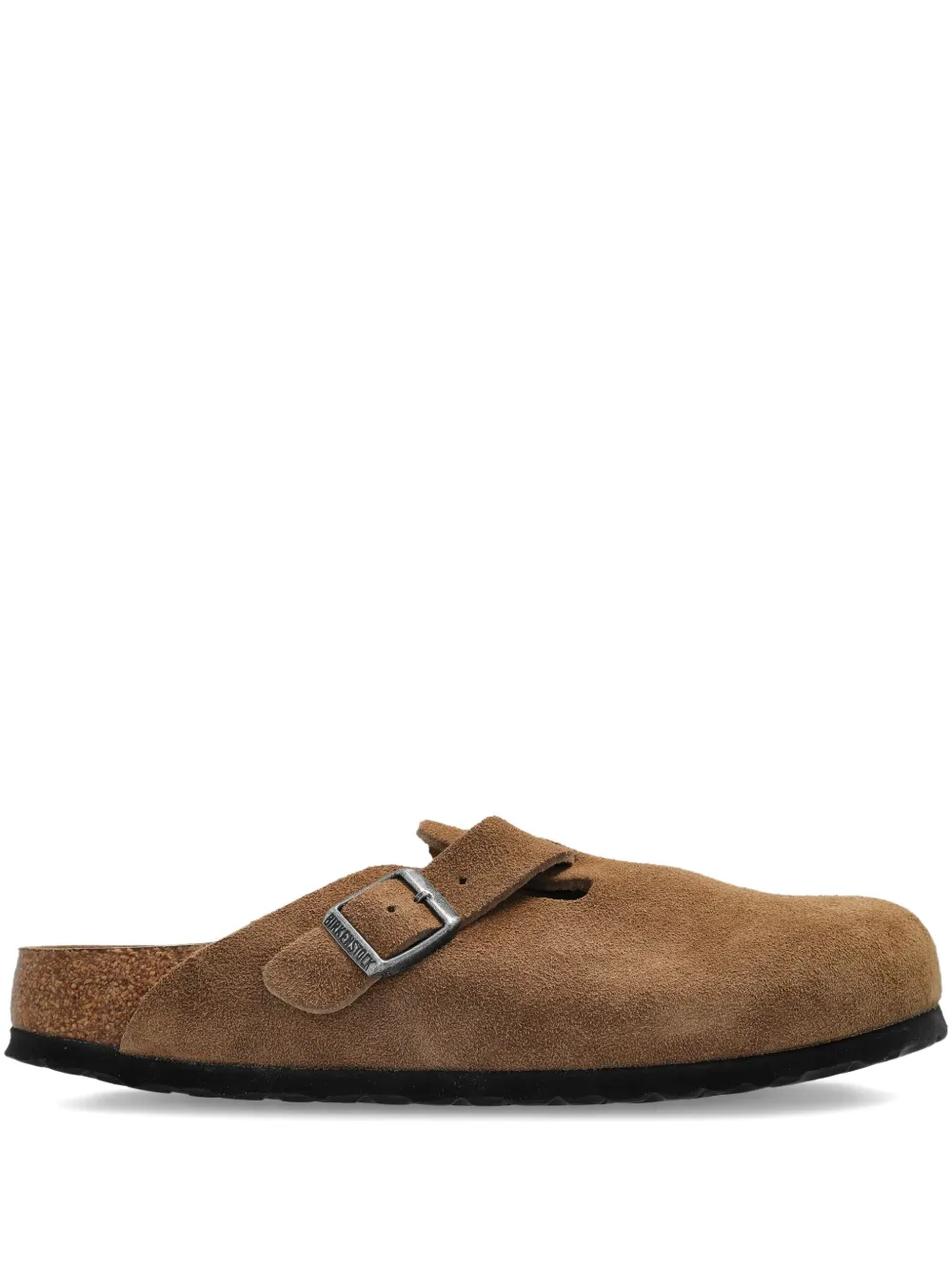 

Мюли из замши с пряжками BIRKENSTOCK, коричневый