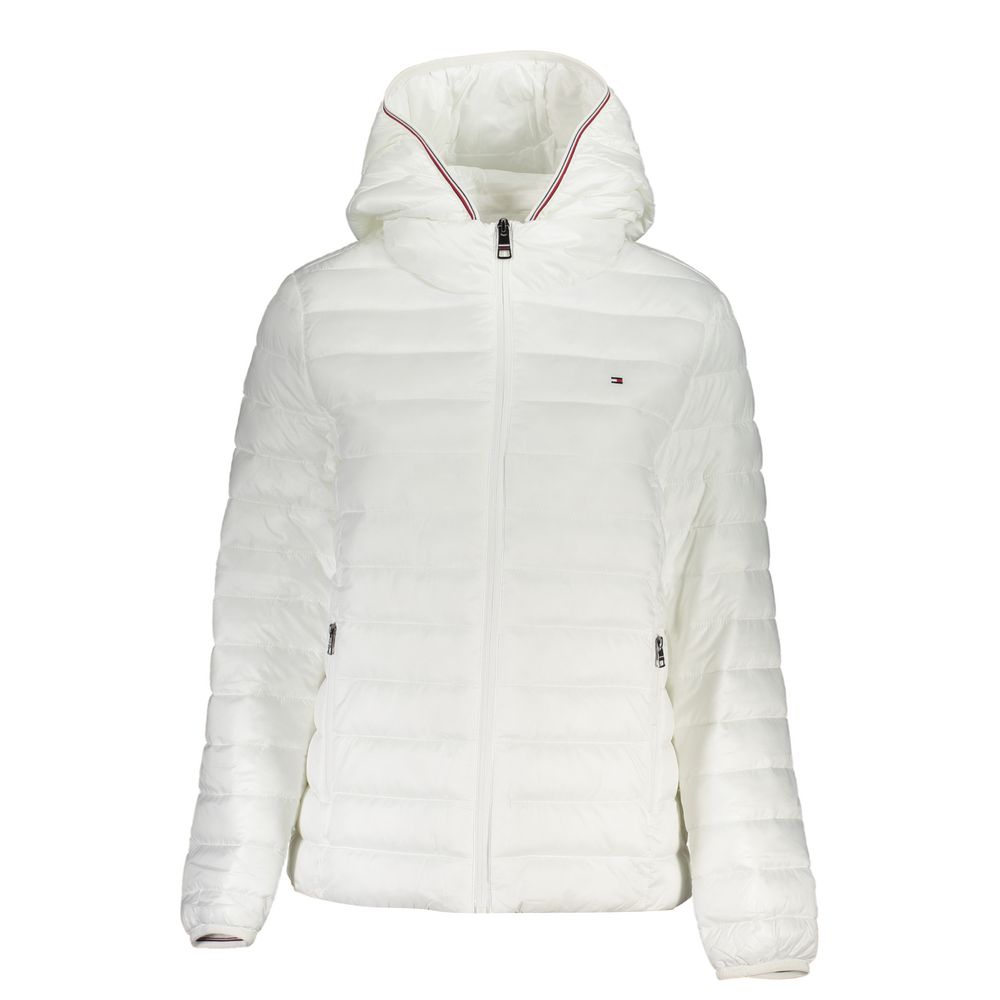 

Шикарная белая водоотталкивающая куртка с капюшоном Tommy Hilfiger