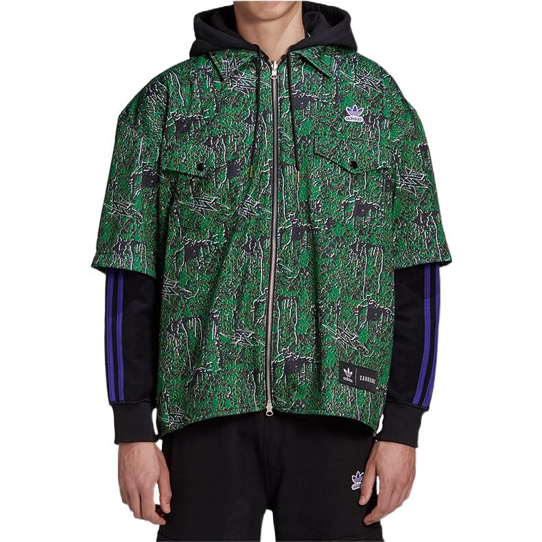 Куртка мужская зеленая Adidas Originals, зеленый — фото 4