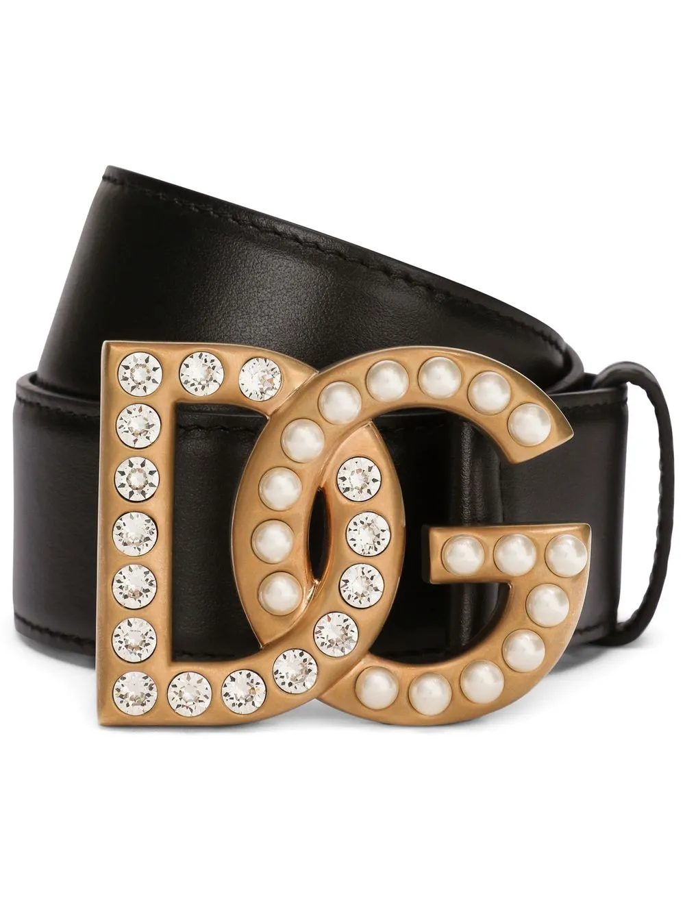 

Ремень с логотипом DG DOLCE & GABBANA, черный