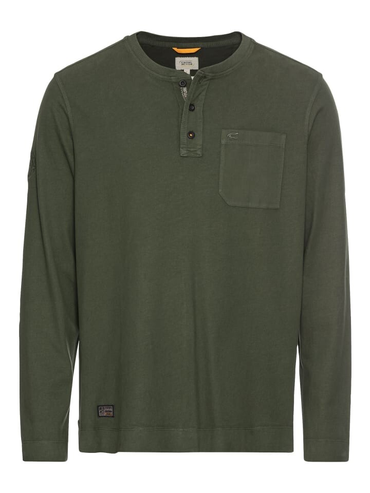 

Футболка Camel Active Langarm Henley aus Organic Cotton, зеленый