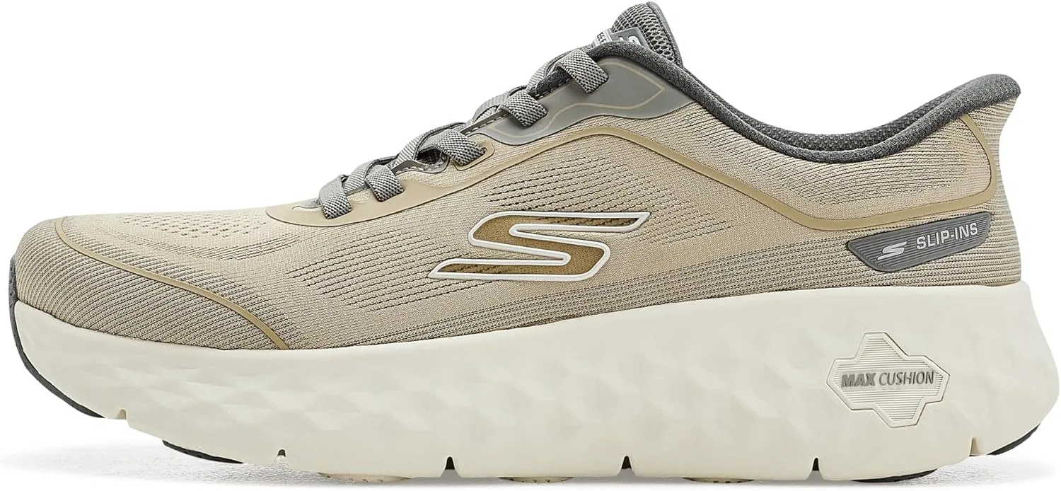Мужские кроссовки Skechers Go Walk Max Cushioning Flex Pave Hands Free Slip In, Taupe — фото 4