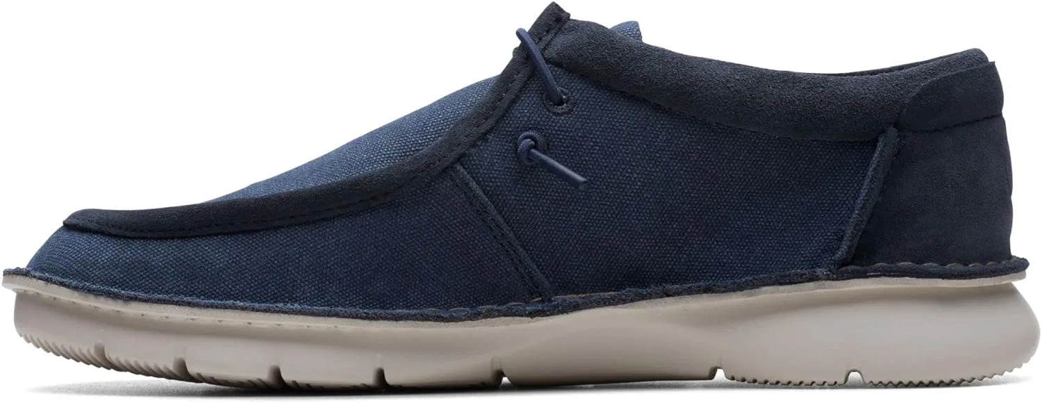 Мужские лоферы Clarks Colehill Easy Loafer, Navy Blue Canvas — фото 3