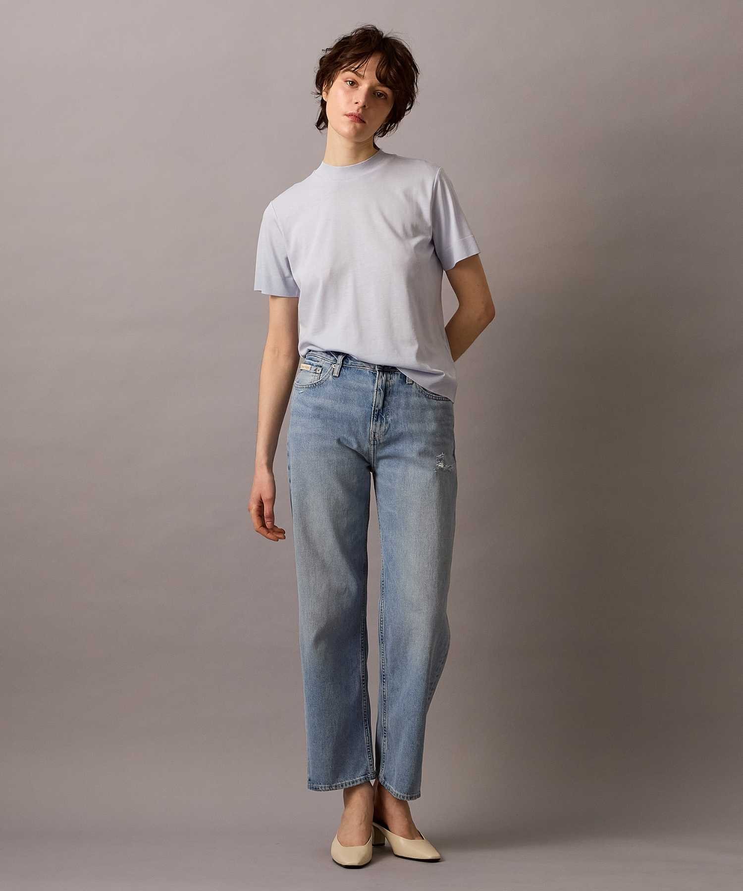 Футболка-свитер с коротким рукавом Calvin Klein Silk Touch Calvin Klein 44B206G, Halogen Blue — фото 2