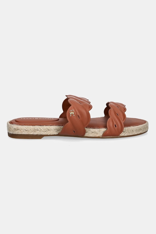 Кожаные шлепанцы LEATHER ROPE ESPADRILLE MULE Tommy Hilfiger, коричневый — фото 2