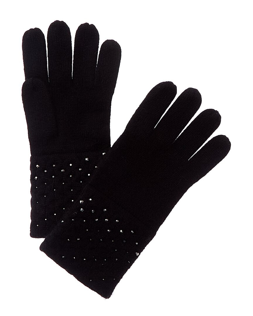 

Перчатки Forte Cashmere Texture Crystal из смеси шерсти и кашемира, черный