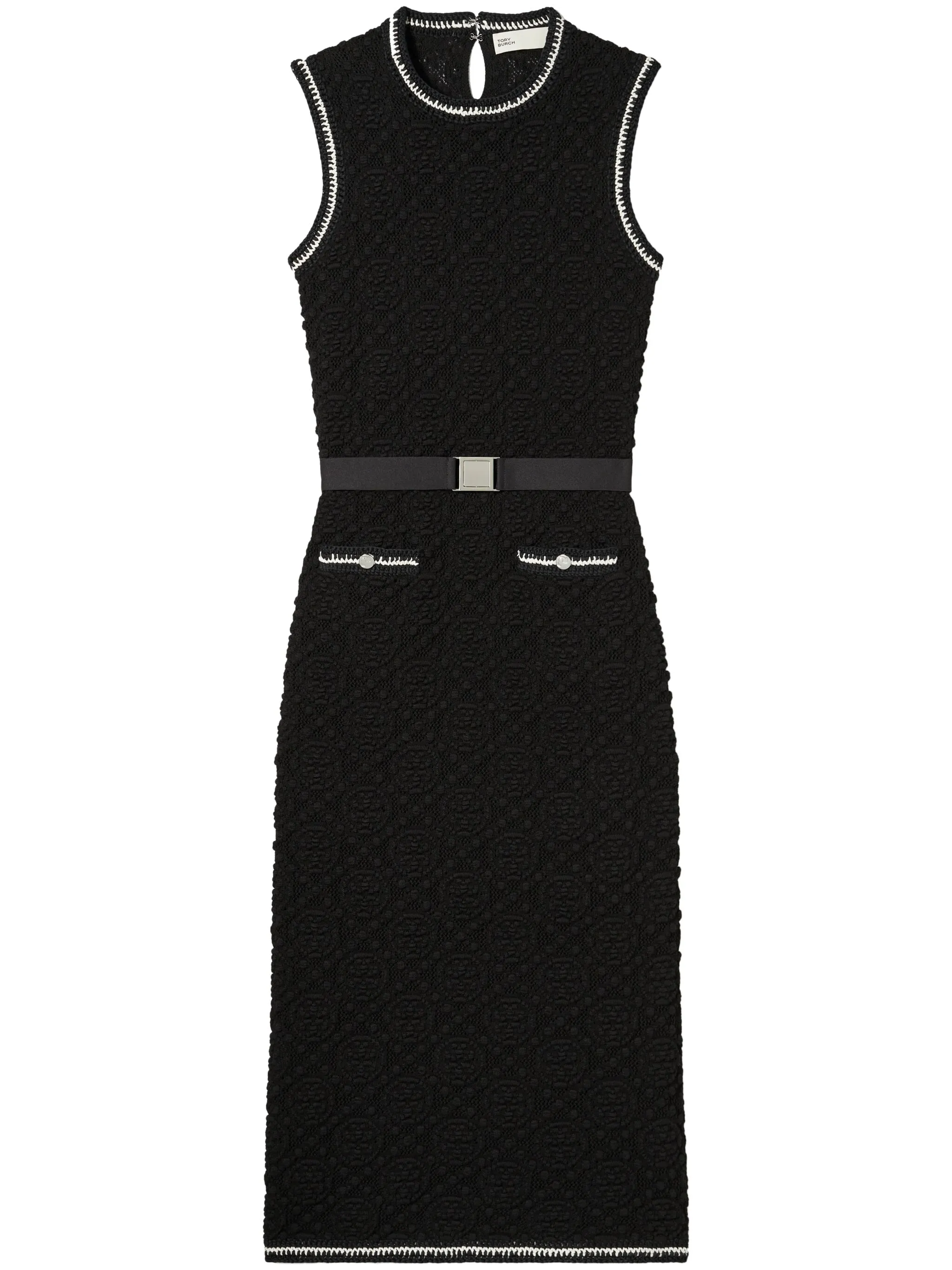 

Платье ажурной вязки Tory Burch, черный