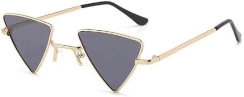 

Винтажные маленькие круглые солнцезащитные очки 2027 года для женщин и мужчин, ретро-очки в металлическом корпусе, защита от УФ-излучения UV400, панк-очки MTZJH, A-gold-black Gray