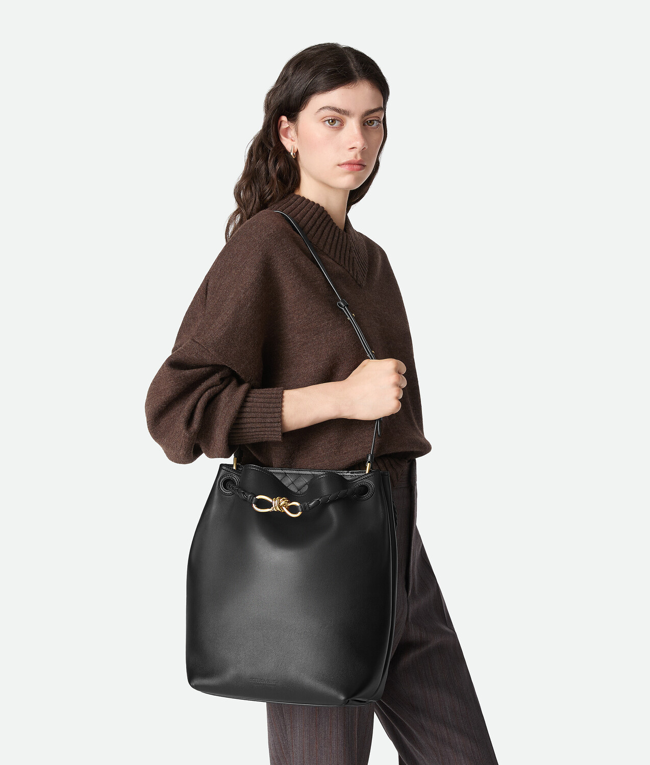 Andiamo bucket BOTTEGA VENETA, черный — фото 2