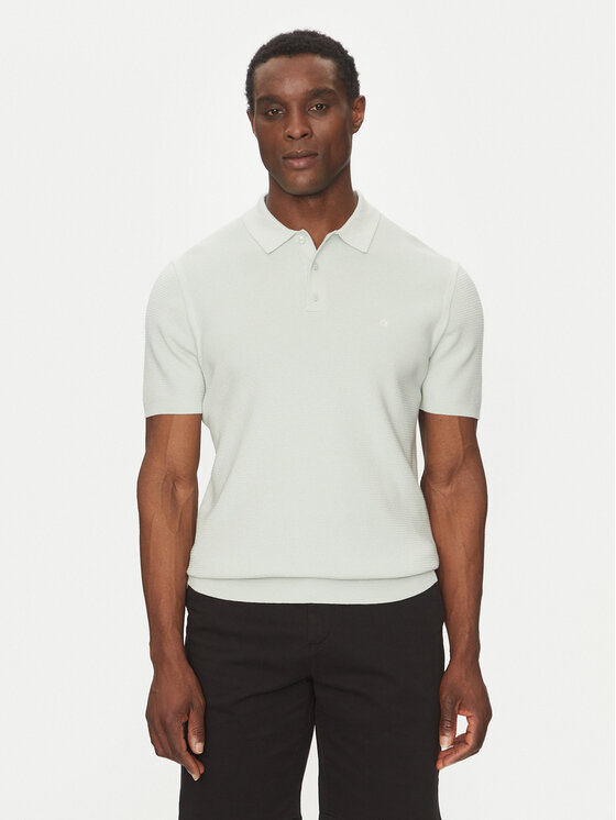 

Рубашка поло стандартный крой Micro Waffle Polo S/S K10K114465 Calvin Klein, экрю