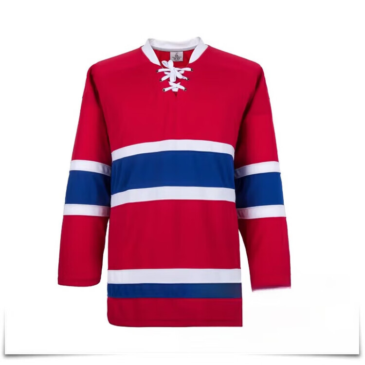 

He Jiagong Новая хоккейная форма 2024, тренировочная экипировка для хоккея, красная с красными полосами, XXXS