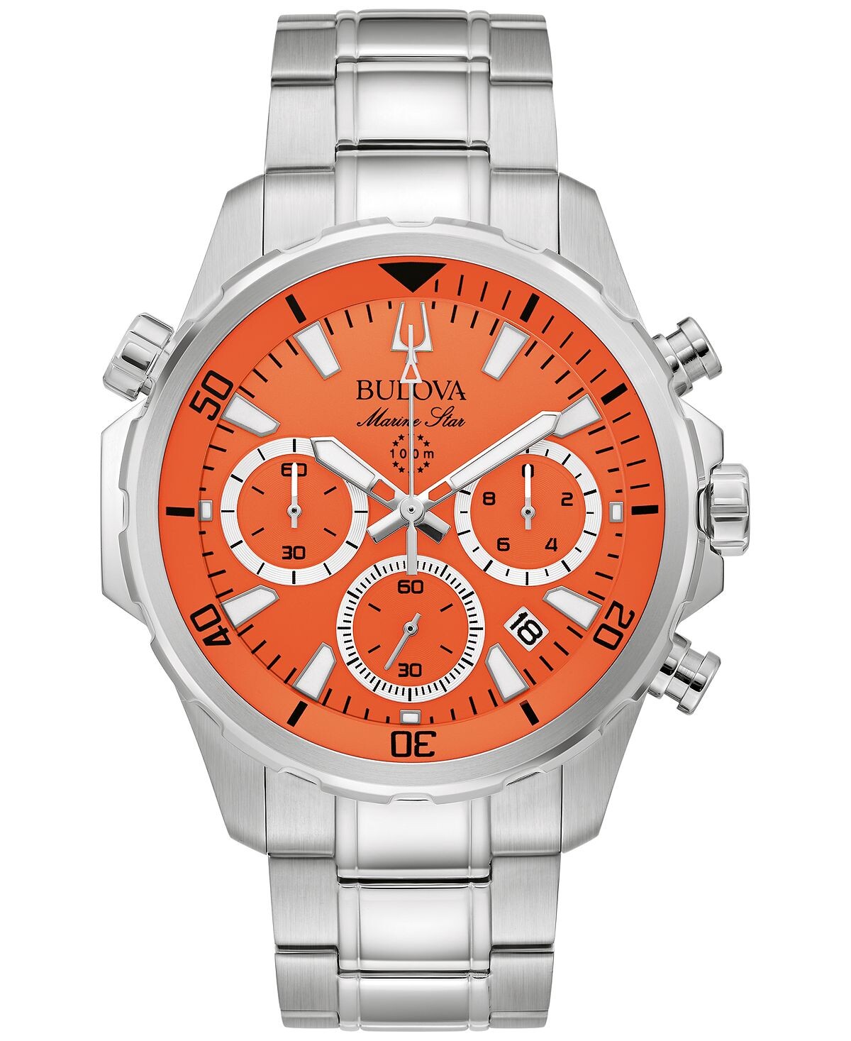 

Мужские часы-хронограф Marine Star с браслетом из нержавеющей стали, 44 мм Bulova