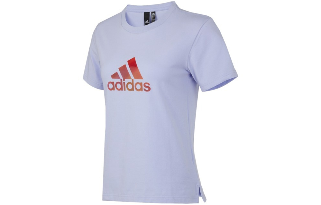 Футболка женская светло-фиолетовая Adidas — фото 2