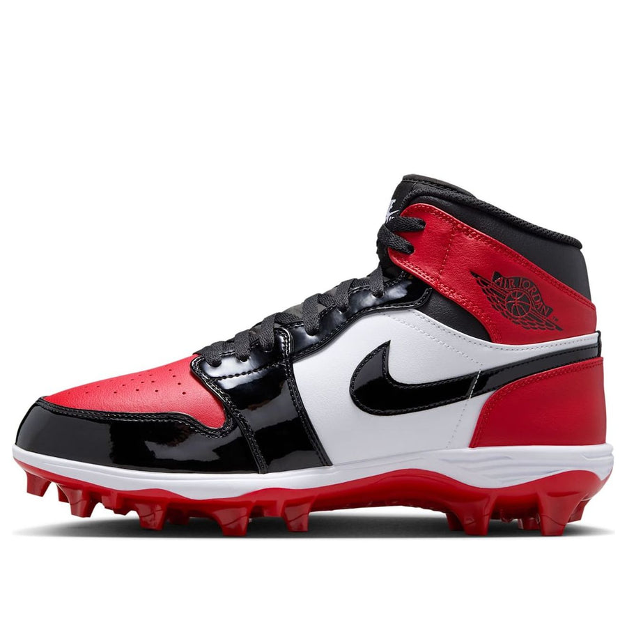 

Кроссовки Air Jordan 1 Mid TD Cleat 'Bred Toe', красный