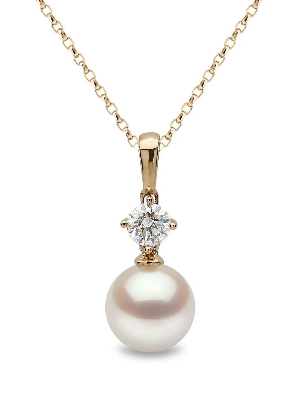 

Колье Classic Akoya из желтого золота с жемчугом и бриллиантами Yoko London, золотой