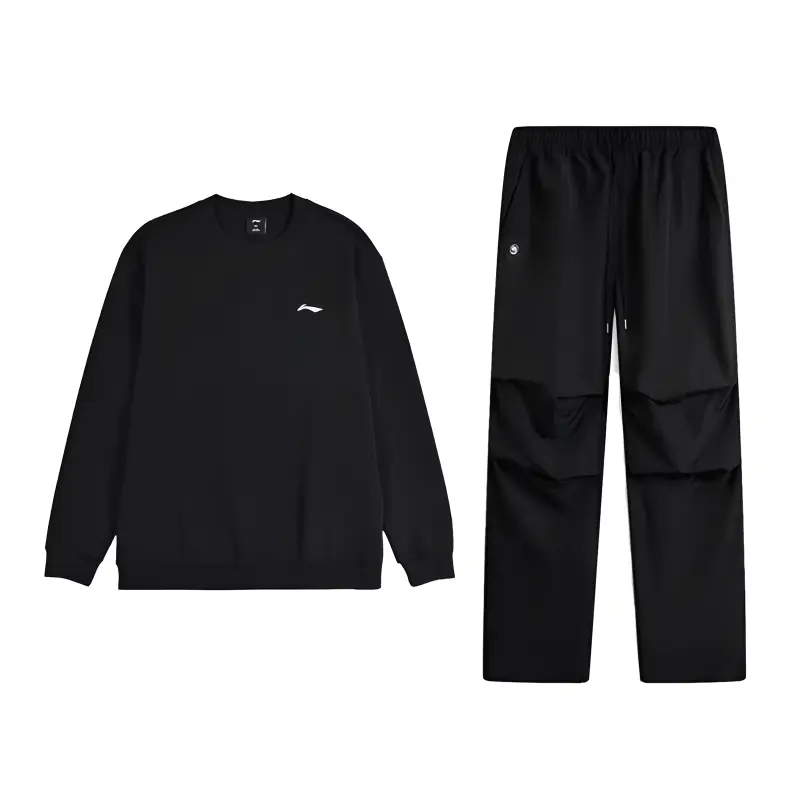 

Li Ning Повседневная спортивная одежда унисекс Черный+Черный