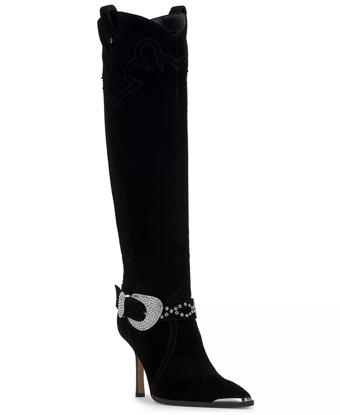 Женские ковбойские сапоги Kenzin Tall Western с пряжкой Jessica Simpson, черный
