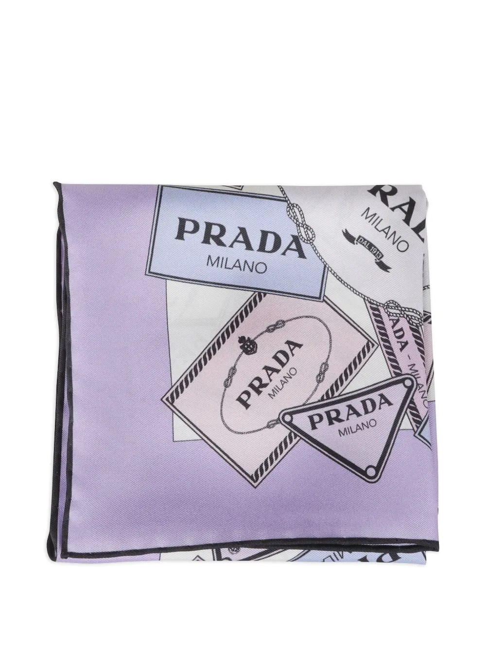

Шарф с логотипом Prada, фиолетовый