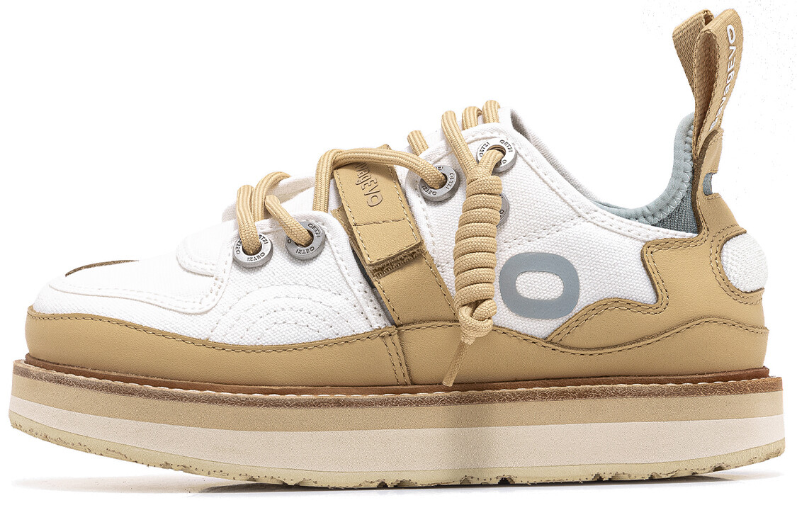 

Кроссовки OETZI Skateboarding Shoes Women's Low-top White Mosaic Khaki, хаки