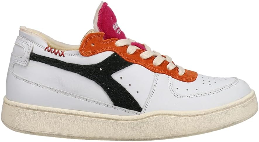 Мужские кроссовки Diadora Mi Basket Row Cut с шнуровкой, повседневные - белые