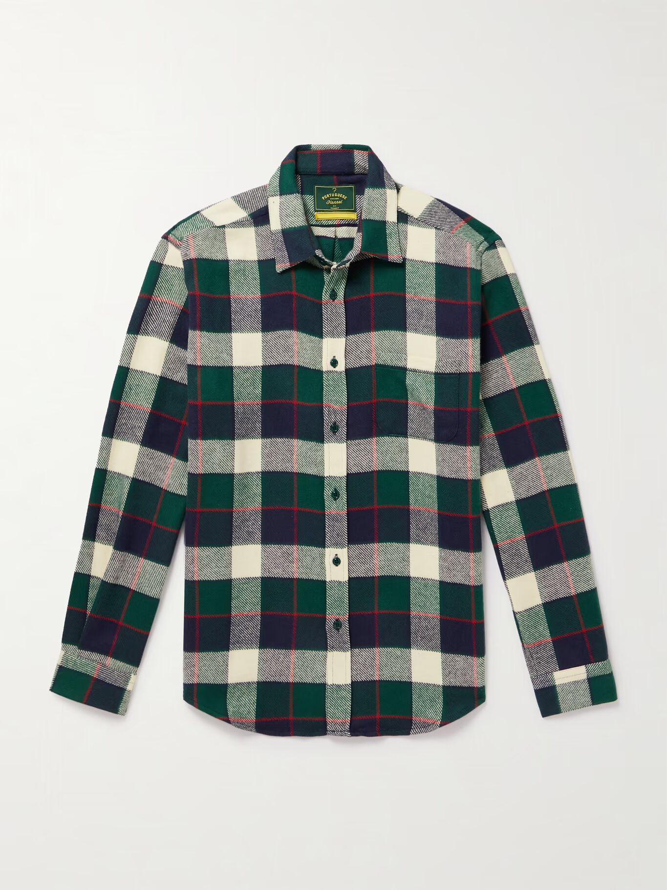 

Рубашка из хлопка и фланели в клетку PORTUGUESE FLANNEL, зеленый