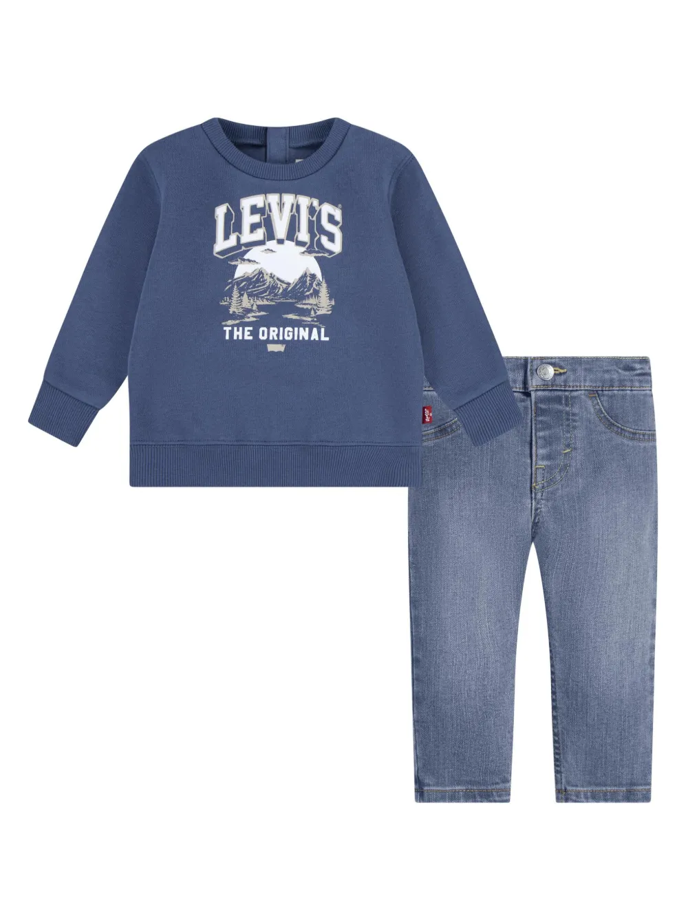 

Комплект из топа и брюк с логотипом Levi's Kids, синий