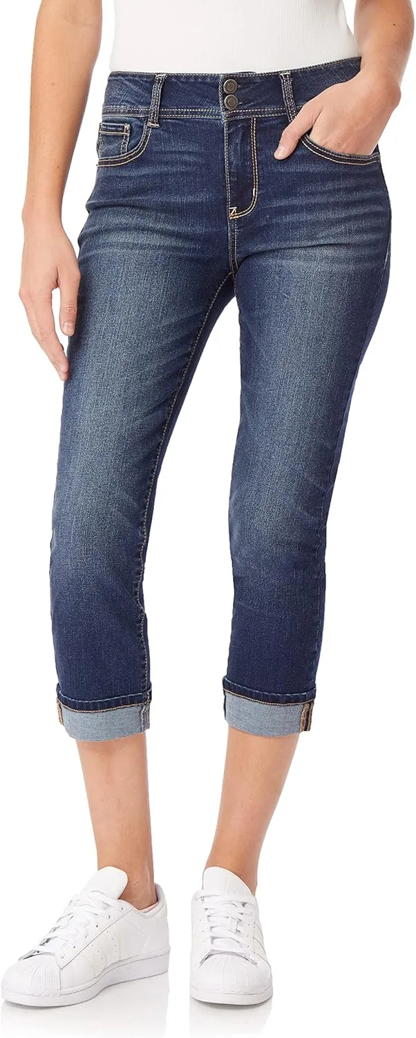 

Женские джинсы WallFlower Flirty Curvy Crop, высокая посадка, Insta Stretch, длина по внутреннему шву 23.5 дюйма, размеры 0-24