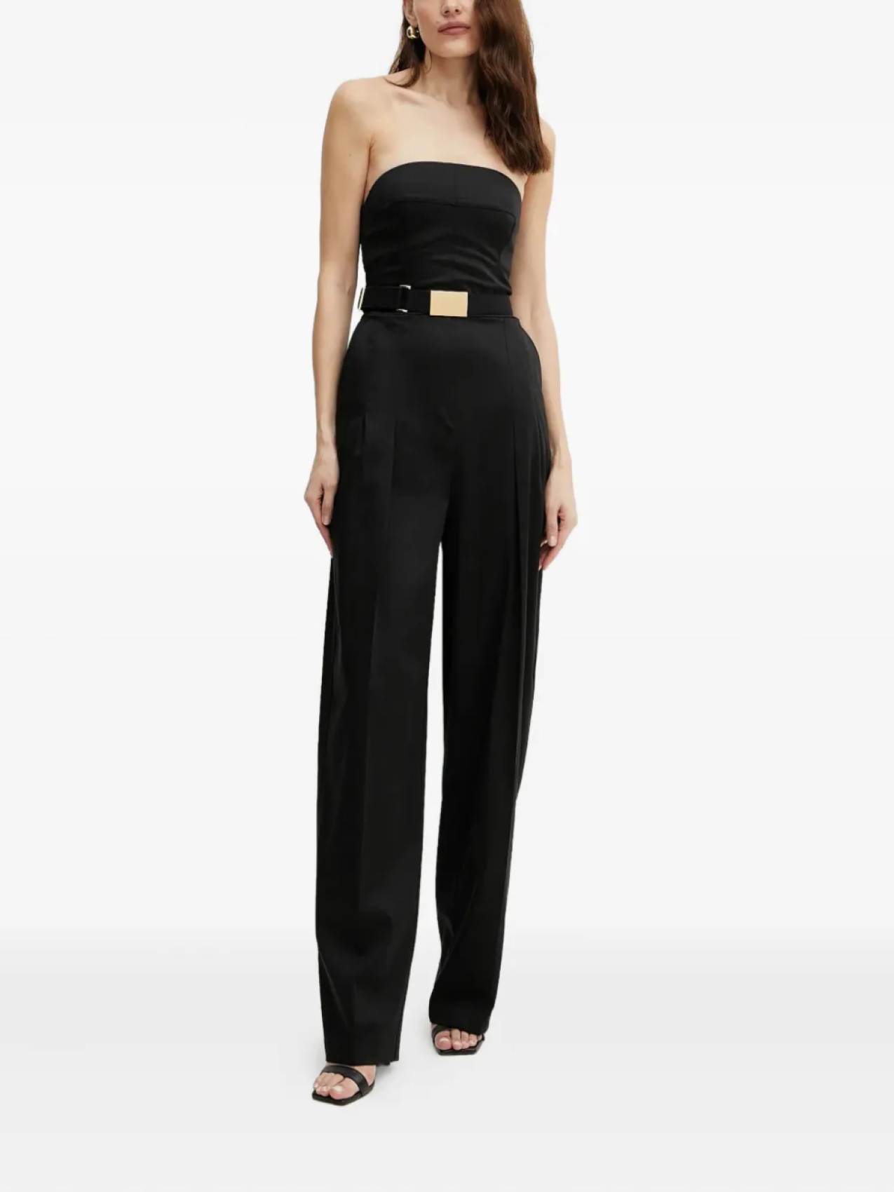 

Elisabetta Franchi комбинезон с поясом, черный