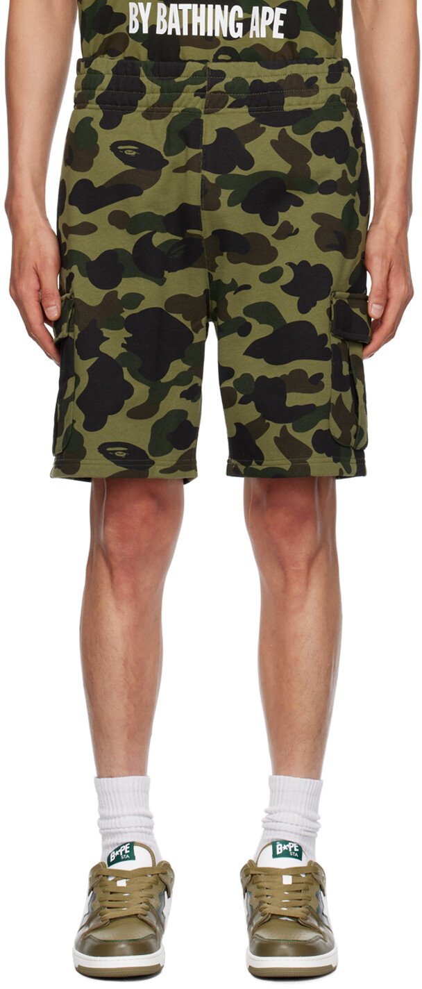 

Зеленые шорты с камуфляжным принтом 1st BAPE