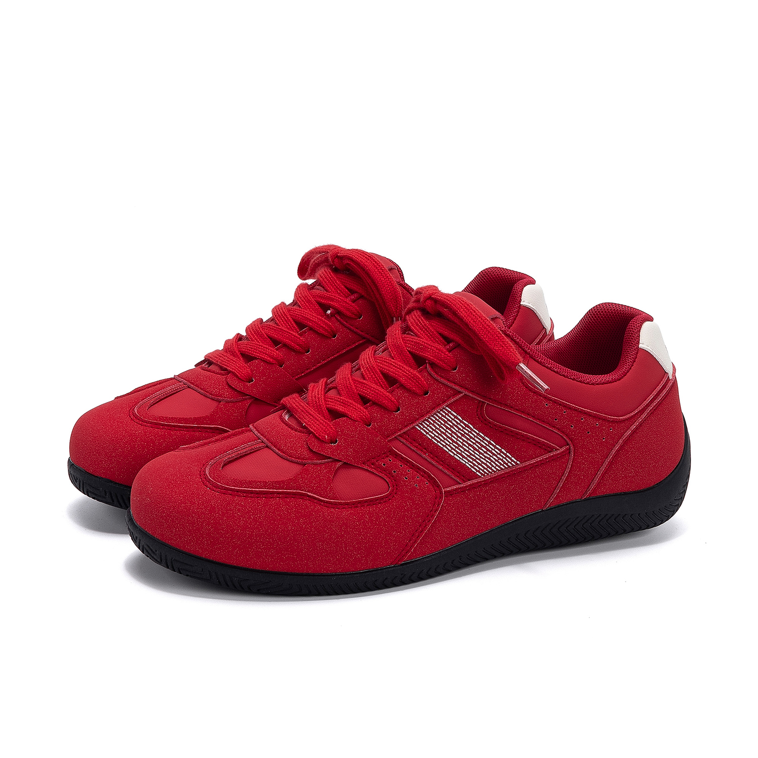 HUANQIU Кроссовки Racing Shoes Synthetic Leather Coverage Low top Skateboard Shoes мужские красные — фото 4