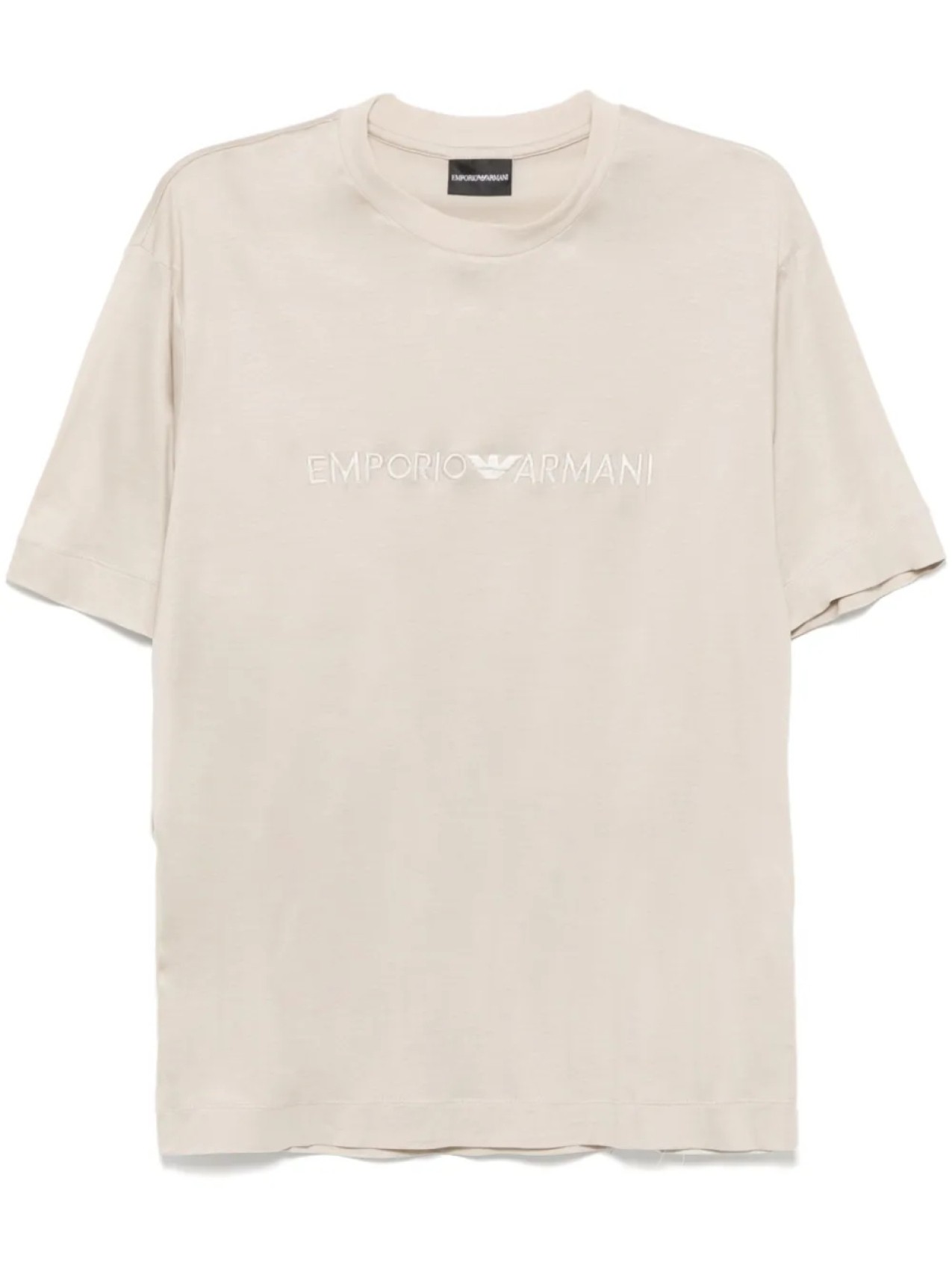 

Emporio Armani футболка с вышитым логотипом, серебряный