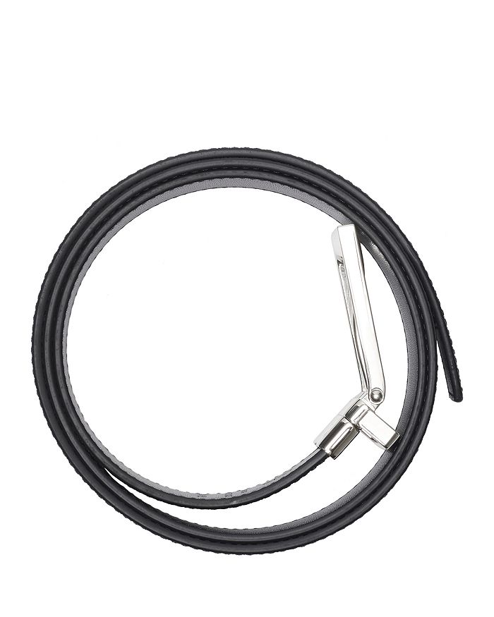 Мужской реверсивный кожаный ремень Louis Burberry, черный — фото 3
