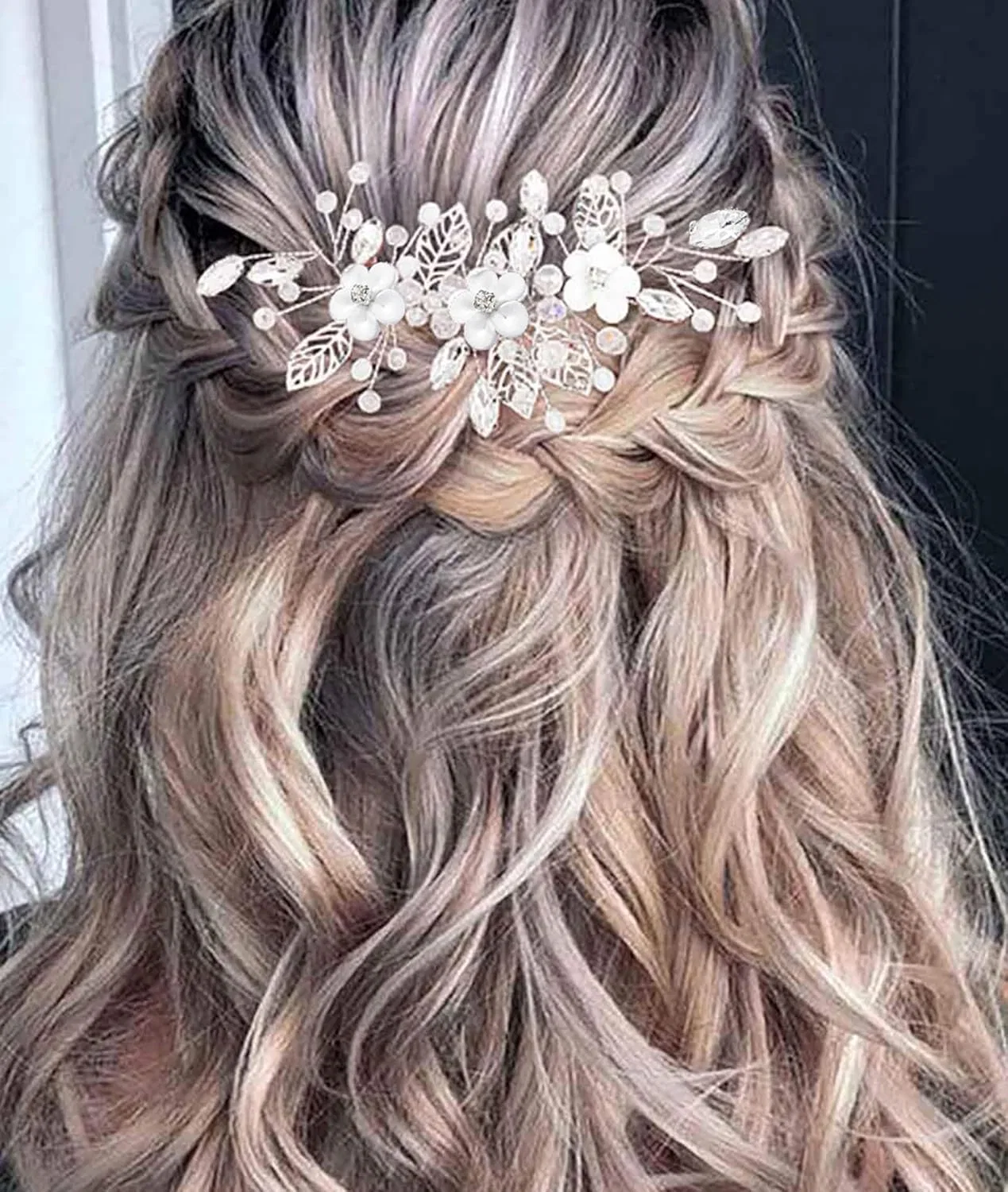 Свадебное украшение для волос «Flower Wedding Hair Vine» Brateuanoii