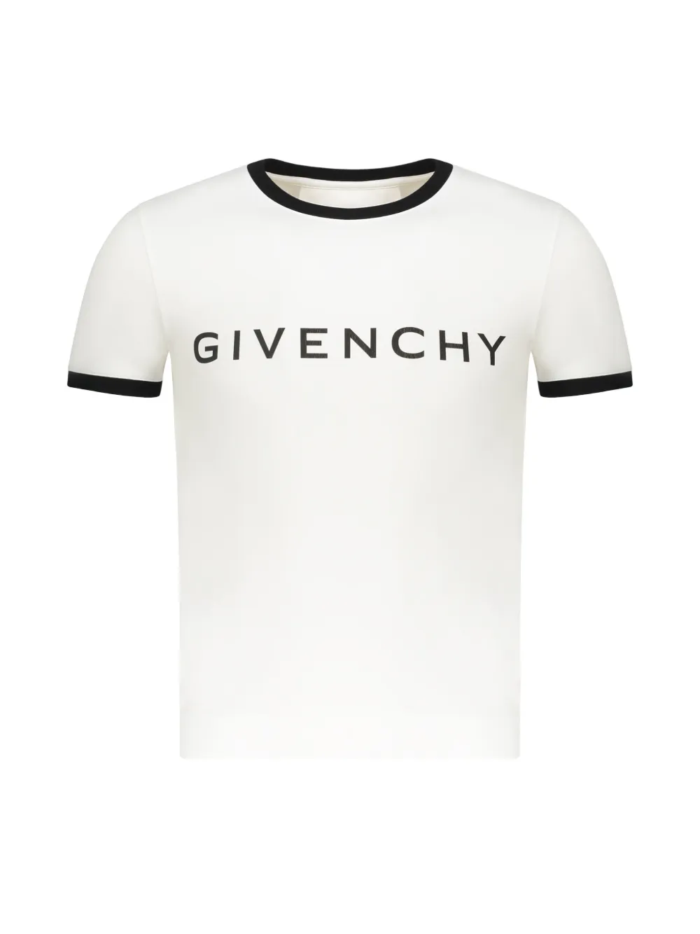 

Футболка с контрастной отделкой воротника и рукавов Givenchy, белый