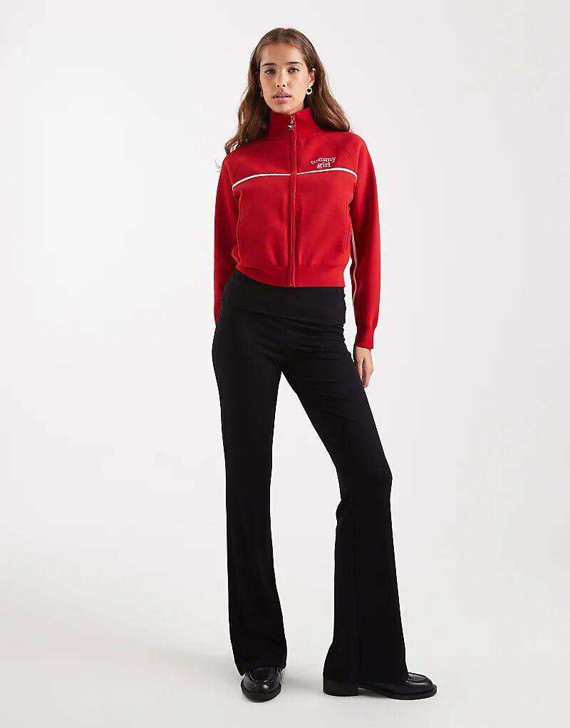 

Леггинсы Pieces с отворотом на талии, расклешенные, черного цвета