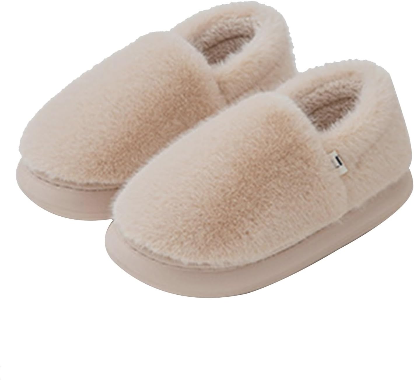 

Мужские и женские пушистые домашние тапочки, противоскользящие, из хлопка и льна для дома и улицы с поддержкой свода стопы для женщин Generic, хаки