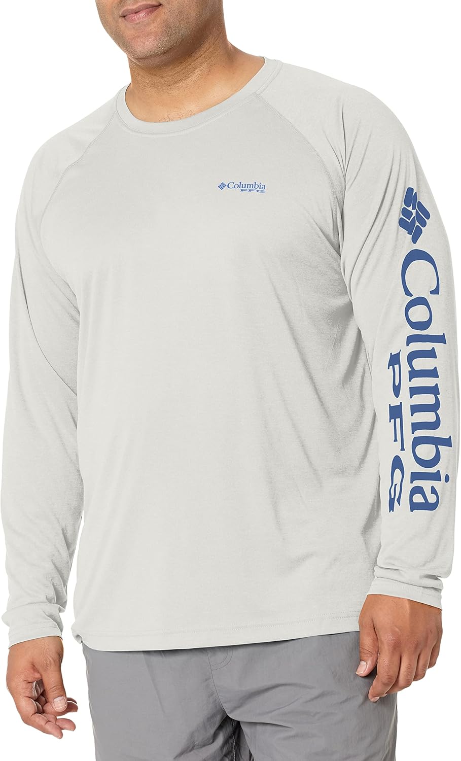 

Мужская футболка Columbia PFG Terminal Tackle с длинным рукавом, Cool Grey Heather/Vivid Blue Logo, Серый, Мужская футболка Columbia PFG Terminal Tackle с длинным рукавом, Cool Grey Heather/Vivid Blue Logo