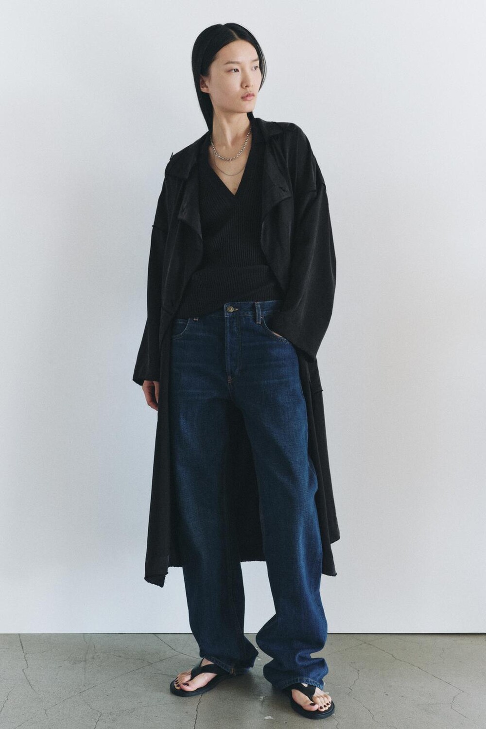 

Топ-поло с ребристом ZARA, черный