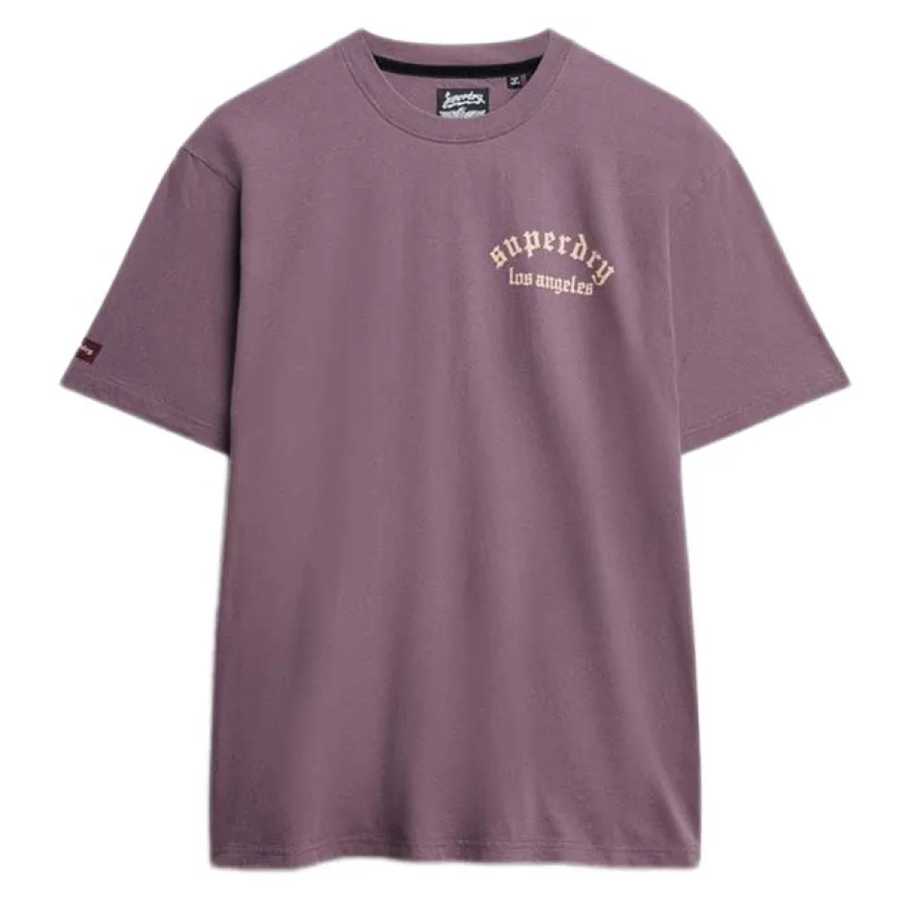 

Футболка с коротким рукавом Superdry Neo Trad Tattoo Loose Fit, фиолетовый
