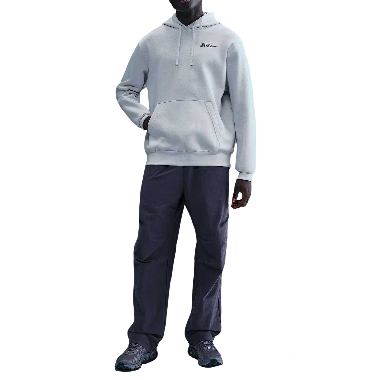 Толстовка Club мужская футбольная Nike, серый/синий — фото 3