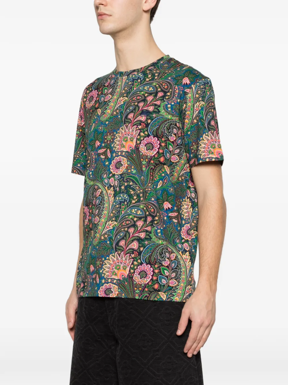 Футболка с узором "пейсли" Etro, зеленый — фото 3