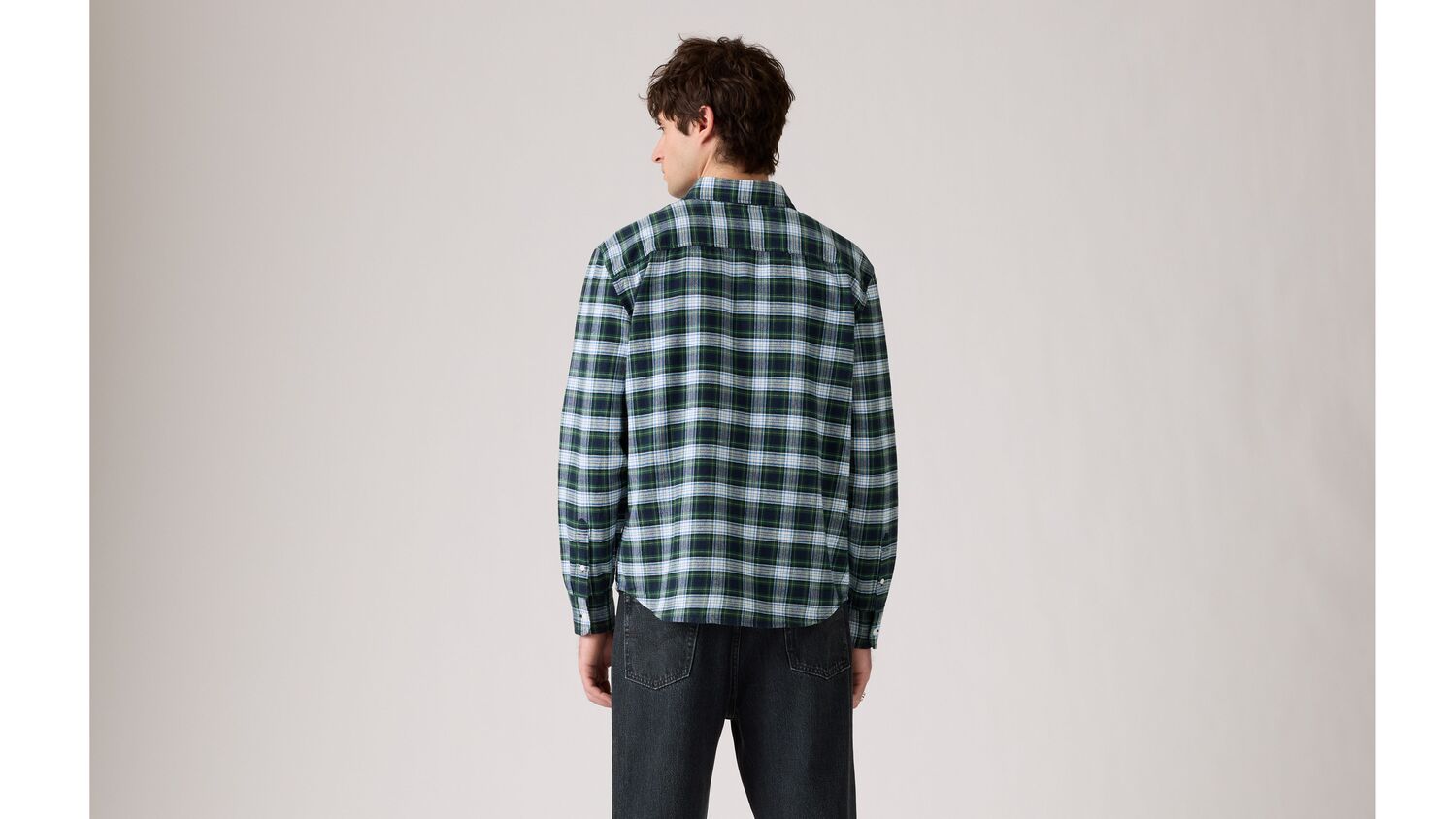 Аутентичная рубашка на пуговицах Levi's, Raffa Plaid Dark Green - Green — фото 3