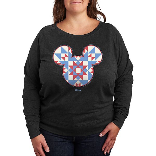 

Футболка с длинным рукавом French terry с ушками Minnie Mouse и стеганым принтом Plus size Disney, Heather Charcoal
