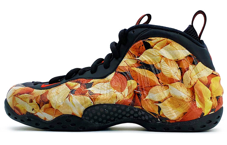 

Кроссовки Nike Foamposite One Vintage Basketball Shoes Men Mid-Top Black Orange, Черный, Кроссовки Nike Foamposite One Vintage Basketball Shoes Men Mid-Top Black Orange